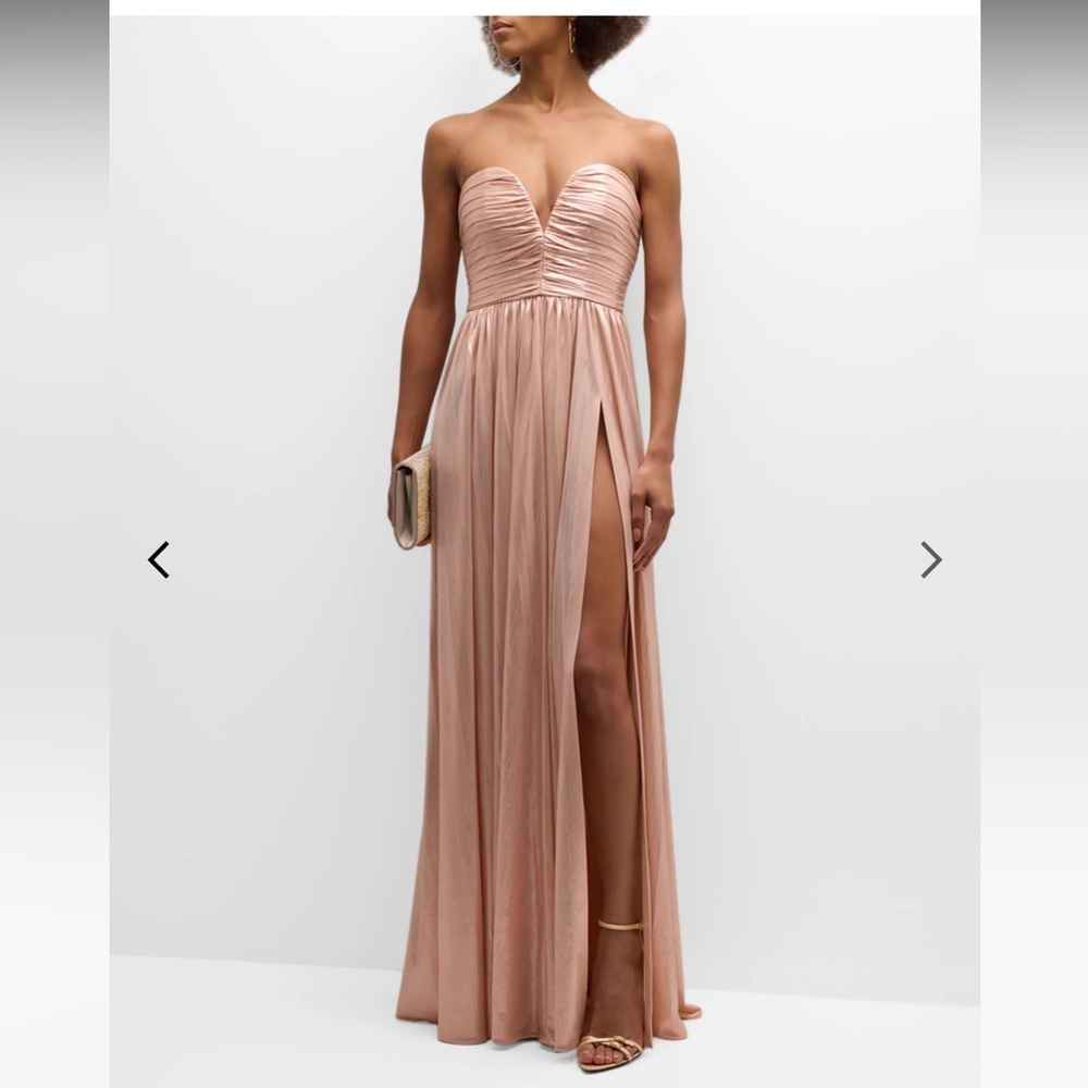 Retrofete Madeleine Long Strapless Sweetheart Dress